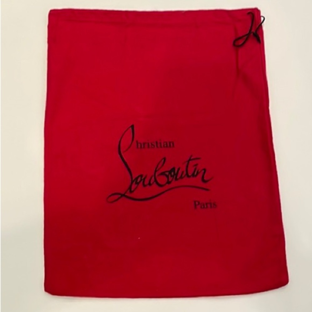 Christian Louboutin Red Dust Bag, 11.5”W x 15.25”H, qty 1